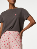 Cotton Rich Printed Cropped Pyjama Set