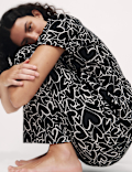 Cotton Rich Printed Pyjama Set