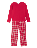 Pure Cotton Checked Print Pyjama Set