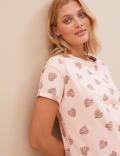 Pure Cotton Heart Print Pyjama Set