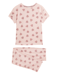 Pure Cotton Heart Print Pyjama Set