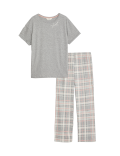 Cotton Rich Checked Pyjama Set