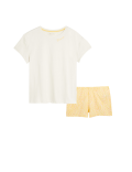 Pure Cotton Palm Print Shortie Set