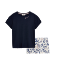Pure Cotton Floral Shortie Pyjama Set