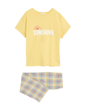Cotton Rich Sunshine Cropped Pyjama Set