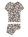 Cotton Rich Jungle Print Cropped Pyjama Set
