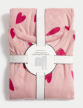 Fleece Heart Print Pyjama Set