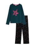 Pure Cotton Good Night Slogan Pyjama Set
