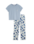 Pure Cotton Cat Print Pyjama Set