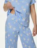 Cotton Rich Crop Leg Pyjama Set