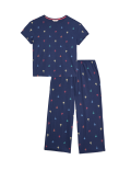 Cotton Rich Crop Leg Pyjama Set