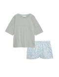 Cotton Rich Printed Shortie Set