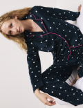 Fleece Printed Revere Pyjama Set