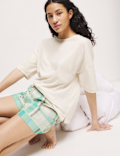 Pure Cotton Checked Shortie Set