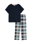 Cotton Rich Printed Cropped Pyjama Set