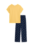 Cotton Rich Printed Cropped Pyjama Set