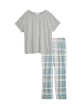 Cotton Rich Leaf Print Pyjama Set