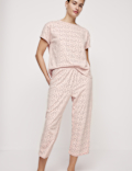 Cotton Rich Printed Cropped Pyjama Set