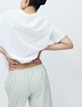 Pure Cotton Pyjama Set With Woven Bottoms