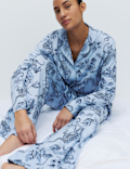 Soft Touch Printed Revere Pyjama Set