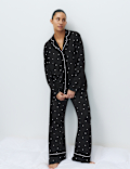 Soft Touch Printed Revere Pyjama Set