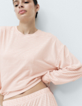 Cosy Knit Printed Cuffed Pyjama Set