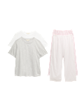 2 Pack Cotton Rich Jersey Printed Pyjama Sets