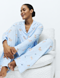 Soft Touch Printed Revere Pyjama Set