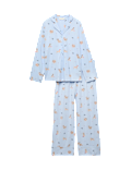 Soft Touch Printed Revere Pyjama Set