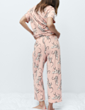 Pure Cotton Printed Cropped Pyjama Set