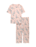 Pure Cotton Printed Cropped Pyjama Set
