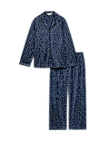 Fleece Printed Revere Pyjama Set