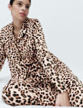 Fleece Printed Revere Pyjama Set