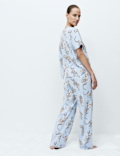 Pure Cotton Printed Short Sleeve Pyjama Set