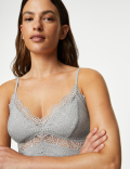 Body Soft™ Lace Trim Ribbed Chemise