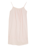 Pure Cotton Self Design Strappy Night Dress