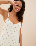 2pk Pure Cotton Palm Print Short Chemises