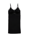Lace Trim Strappy Short Chemise
