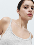 Cotton Blend Pointelle Short Chemise