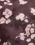 Satin Floral Wide Sleeve Wrap