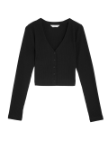 Ribbed Lounge Cropped Cardigan