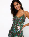 Satin Floral Print Nightdress
