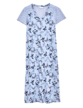 Pure Cotton Printed V-Neck Nightdress
