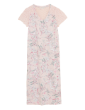 Pure Cotton Printed V-Neck Nightdress