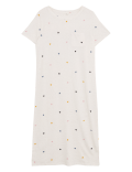 Cotton Modal Star Print Long Nightdress