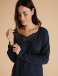 Cotton Modal Lace Trim Nightdress