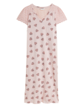 Pure Cotton Printed V-Neck Nightdress