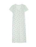 Pure Cotton Floral Broderie Nightdress