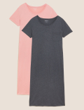 2pk Cool Comfort™ Cotton Modal Nightdresses