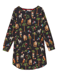 Women's Animal Print Family Christmas Short Nightdress